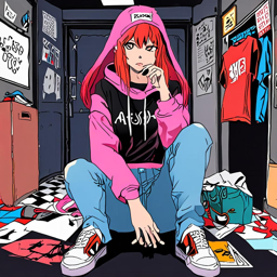 Asuka_wears_a_black_graphic_tee_neon_pink_hoodie_distressed_denim_jeans_and_Vans_sneakers_3_small.png
