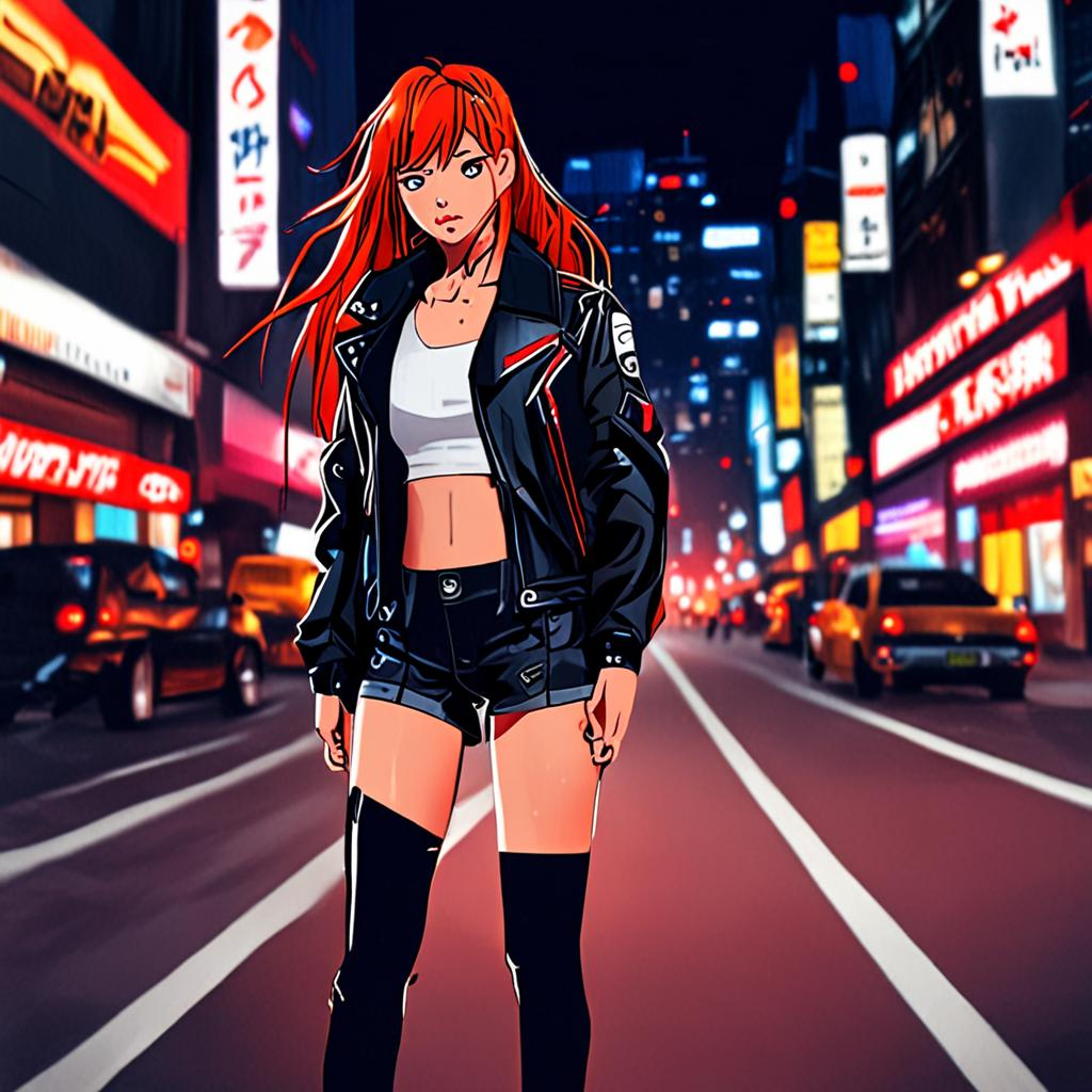 Asuka_wears_a_black_leather_jacket_denim_skirt_and_sneakers_3.png