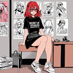 Asuka_wears_a_graphic_tee_plaid_skirt_and_Vans_sneakers_3_small.png