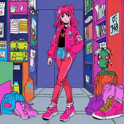 Asuka_wears_a_pink_windbreaker_distressed_jeans_and_custom_sneakers_3_small.png
