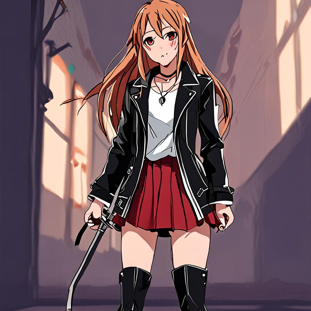Asuna_wears_a_leather_jacket_white_shirt_and_crimson_skirt_3.png