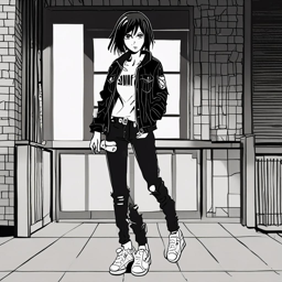 Mikasa_Ackerman_wears_a_black_and_white_outfit_with_distressed_jeans_and_Vans_sneakers_3_small.png