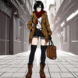 Mikasa_Ackerman_wears_a_black_graphic_t-shirt_distressed_denim_jeans_and_Vans_sneakers_1_small.png
