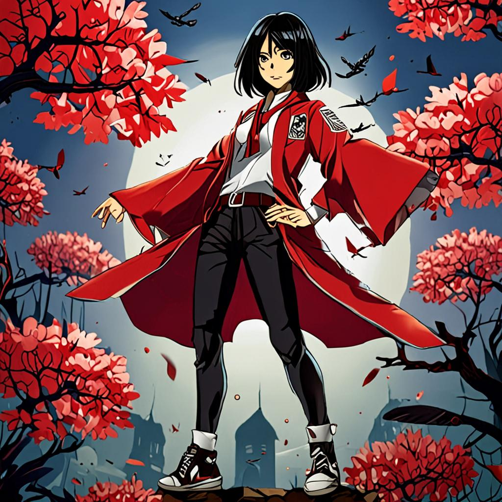 Mikasa_Ackerman_wears_a_bold_floral_kimono_and_sneakers_1.png