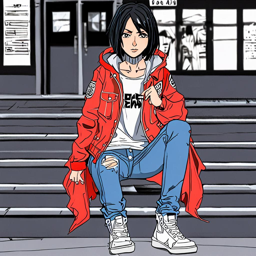 Mikasa_Ackerman_wears_a_denim_jacket_graphic_tee_and_ripped_jeans_with_Vans_sneakers_3_small.png