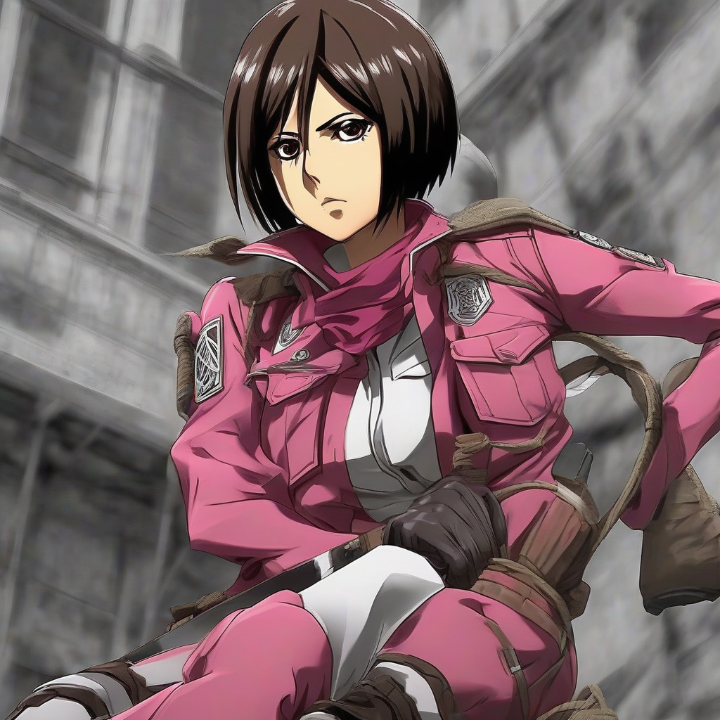 Mikasa_Ackerman_wears_a_neon_pink_jumpsuit_2.png