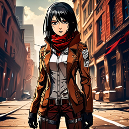 Mikasa_Ackerman_wears_a_neon_pink_jumpsuit_and_sneakers_1_small.png