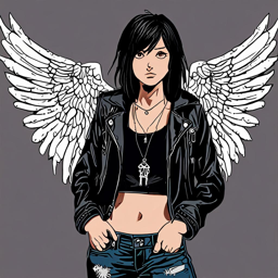 Mikasa_wears_a_black_graphic_t-shirt_denim_jeans_and_leather_jacket_3_small.png