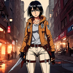 Mikasa_wears_a_black_tee_plaid_skirt_and_studded_jacket_1_small.png