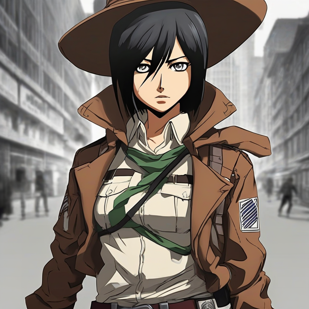 Mikasa_wears_a_black_tee_plaid_skirt_and_studded_jacket_2.png