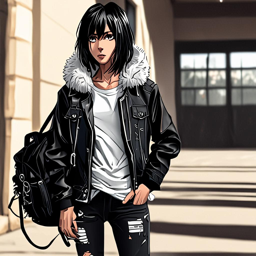 Mikasa_wears_a_graphic_t-shirt_jeans_and_leather_jacket_3_small.png