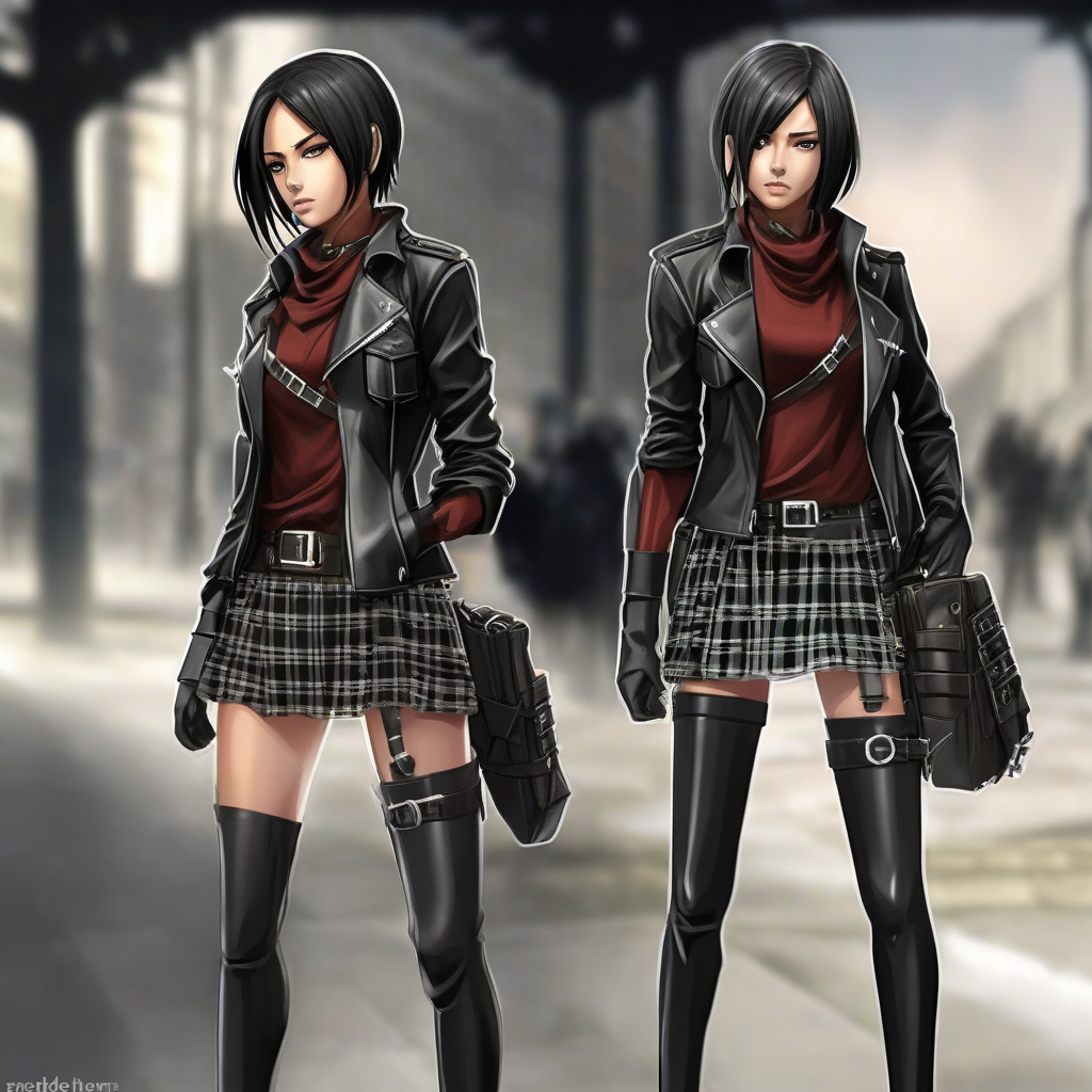 Mikasa_wears_a_leather_jacket_tartan_skirt_and_knee-high_boots_4.png