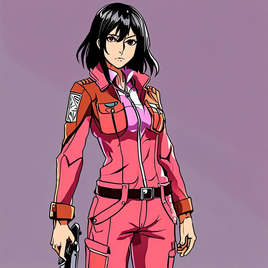 Mikasa_wears_a_neon_pink_jumpsuit_and_white_sneakers_1.png