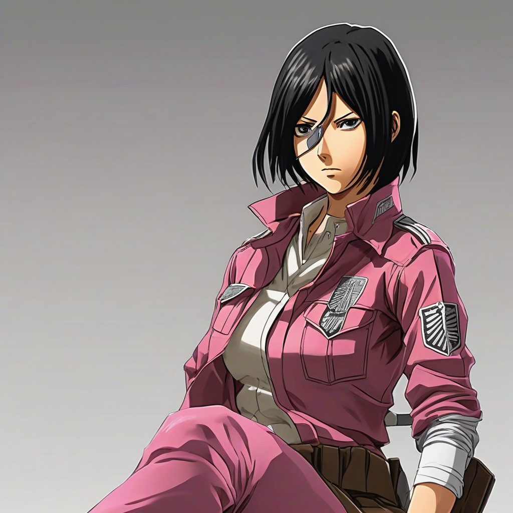 Mikasa_wears_a_neon_pink_jumpsuit_and_white_sneakers_2.png