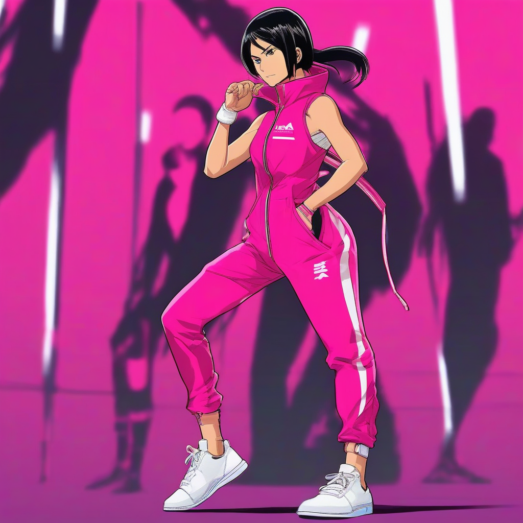 Mikasa_wears_a_neon_pink_jumpsuit_and_white_sneakers_4.png