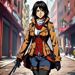 Mikasa_wears_a_neon_pink_windbreaker_and_distressed_denim_jeans_1_small.png
