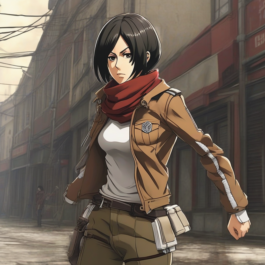 Mikasa_wears_a_neon_pink_windbreaker_and_distressed_denim_jeans_2.png