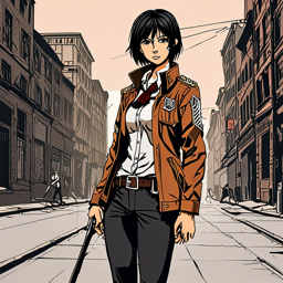 Mikasa_wears_a_pink_windbreaker_black_tee_and_distressed_jeans_1_small.png