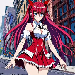 Rias_Gremory_wears_a_pink_sundress_and_denim_shorts_1_small.png