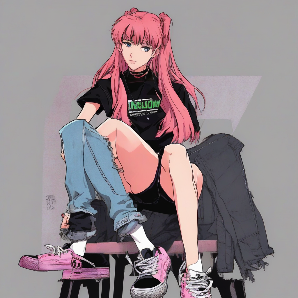 Asuka_wears_a_black_t-shirt_acid-washed_skirt_and_denim_jacket_4.png