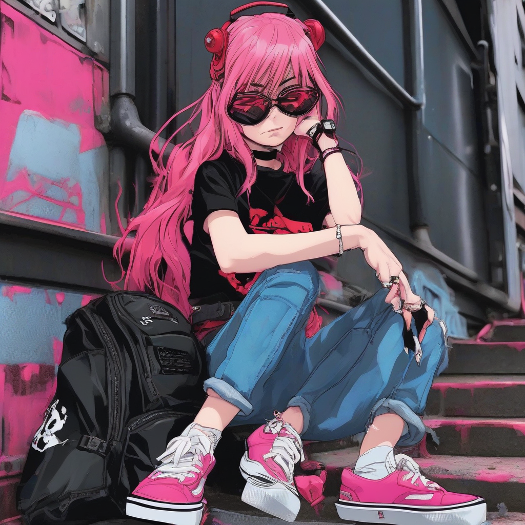 Asuka_wears_a_black_tee_distressed_jeans_and_Vans_sneakers_4.png