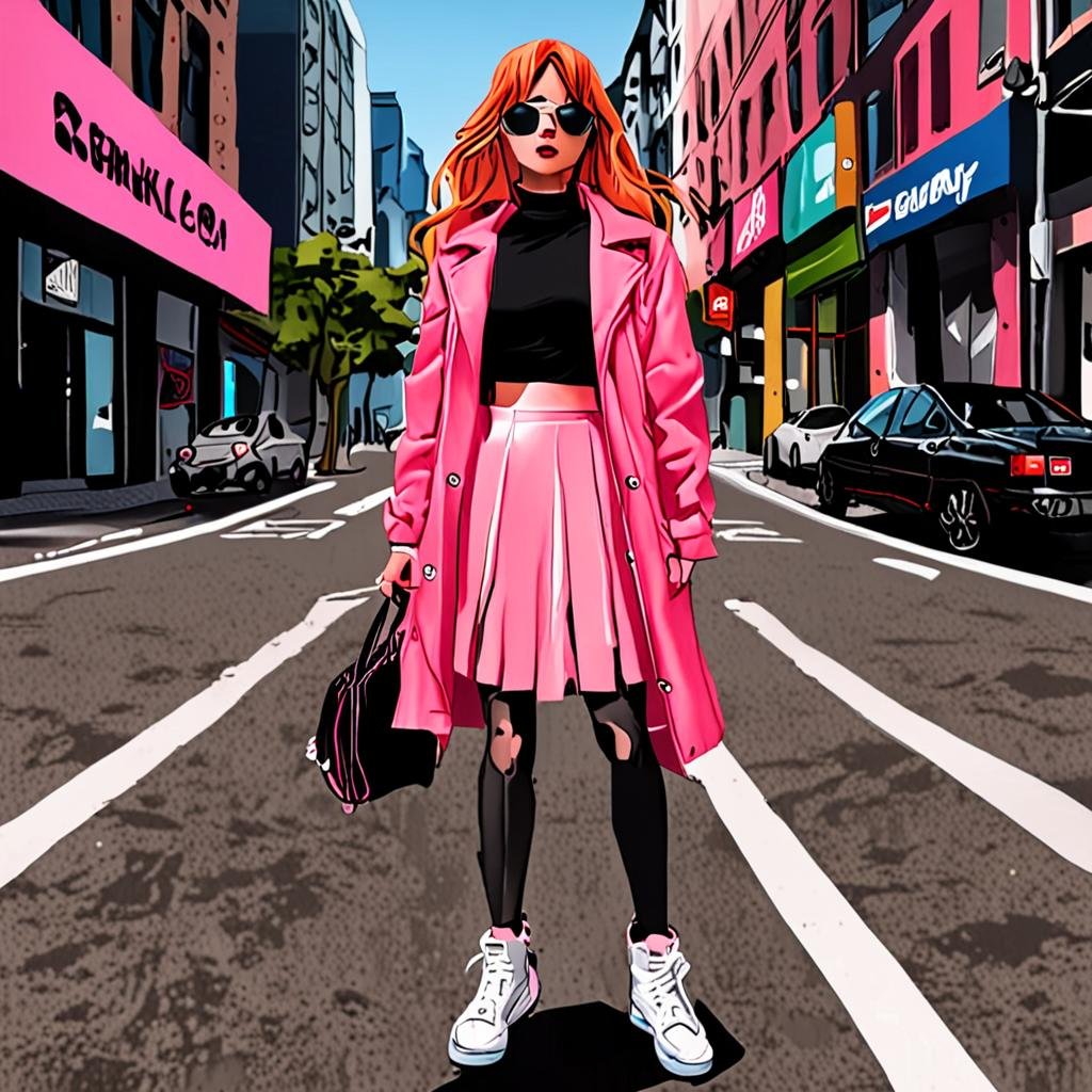 Asuka_wears_a_leather_jacket_neon-pink_skirt_and_Vans_sneakers_3.png