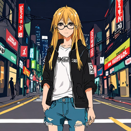 Asuna_wears_a_black_graphic_t-shirt_distressed_jeans_and_Vans_sneakers_3_small.png