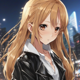Asuna_wears_a_leather_jacket_white_shirt_and_denim_shorts_with_boots_and_accessories_2_small.png