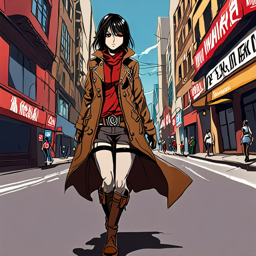 Mikasa_Ackerman_wears_a_black_graphic_t-shirt_distressed_denim_jeans_and_Vans_sneakers_1_small.png