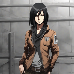 Mikasa_wears_a_black_and_neon_green_windbreaker_distressed_denim_jeans_and_Vans_sneakers_2_small.png