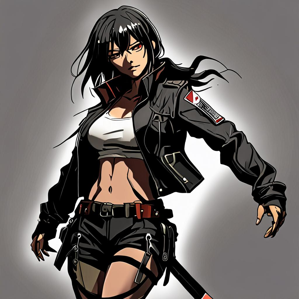 Mikasa_wears_a_black_jacket_denim_jeans_and_chunky_sneakers_1.png
