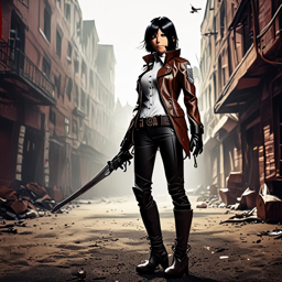 Mikasa_wears_a_black_leather_jacket_plaid_skirt_and_ankle_boots_1_small.png