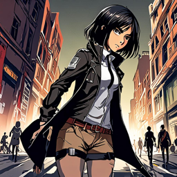 Mikasa_wears_a_black_streetwear_outfit_with_a_denim_jacket_graphic_t-shirt_and_Vans_sneakers_1_small.png