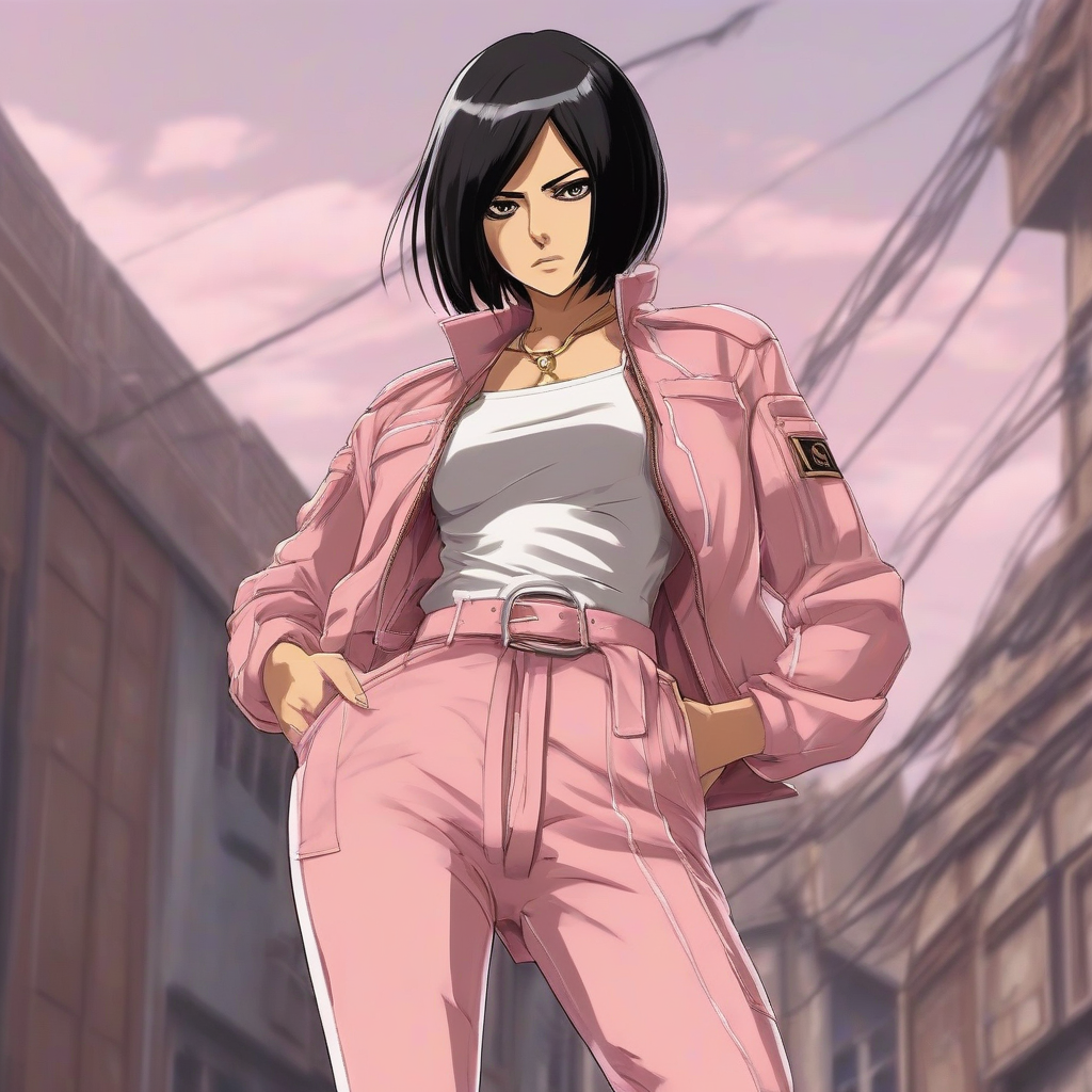 Mikasa_wears_a_pastel_pink_jumpsuit_and_gold_chain_belt_4.png