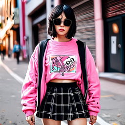 Mikasa_wears_a_pink_sweater_black_plaid_skirt_and_chunky_sneakers_3_small.png