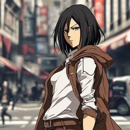 Mikasa_wears_a_streetwear_outfit_including_a_black_windbreaker_and_distressed_jeans_2_small.png