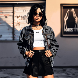 Mikasa_wears_a_streetwear_outfit_with_a_denim_jacket_skirt_and_sneakers_3_small.png