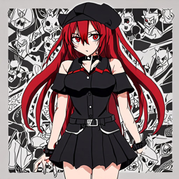 Rias_Gremory_wears_a_black_graphic_t-shirt_distressed_jeans_and_a_leather_jacket_1_small.png