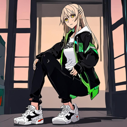 Asuna_Yuuki_wears_a_black_windbreaker_white_graphic_t-shirt_and_distressed_denim_jeans_3_small.png