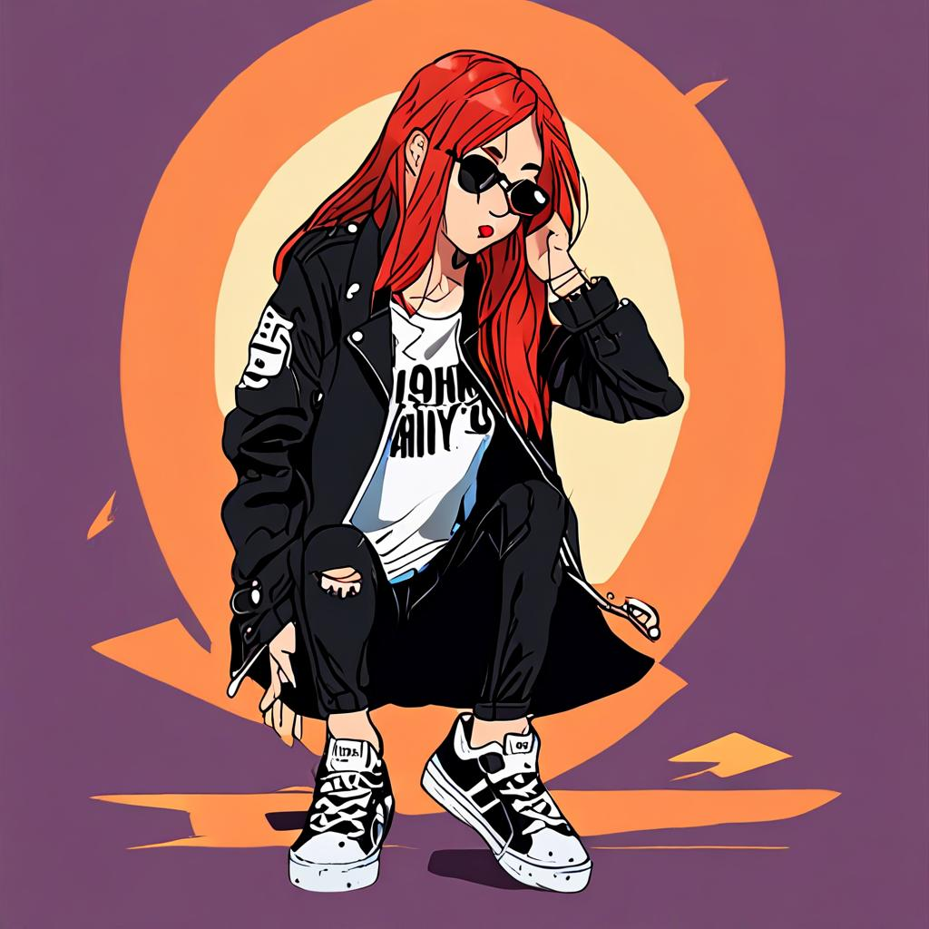 Asuna_wears_a_black_jacket_jeans_and_sneakers_3.png