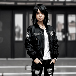 Mikasa_Ackerman_wears_a_black_bomber_jacket_graphic_tee_and_distressed_jeans_3_small.png