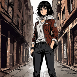 Mikasa_Ackerman_wears_a_black_graphic_t-shirt_distressed_denim_jeans_and_a_faux_leather_jacket_1_small.png