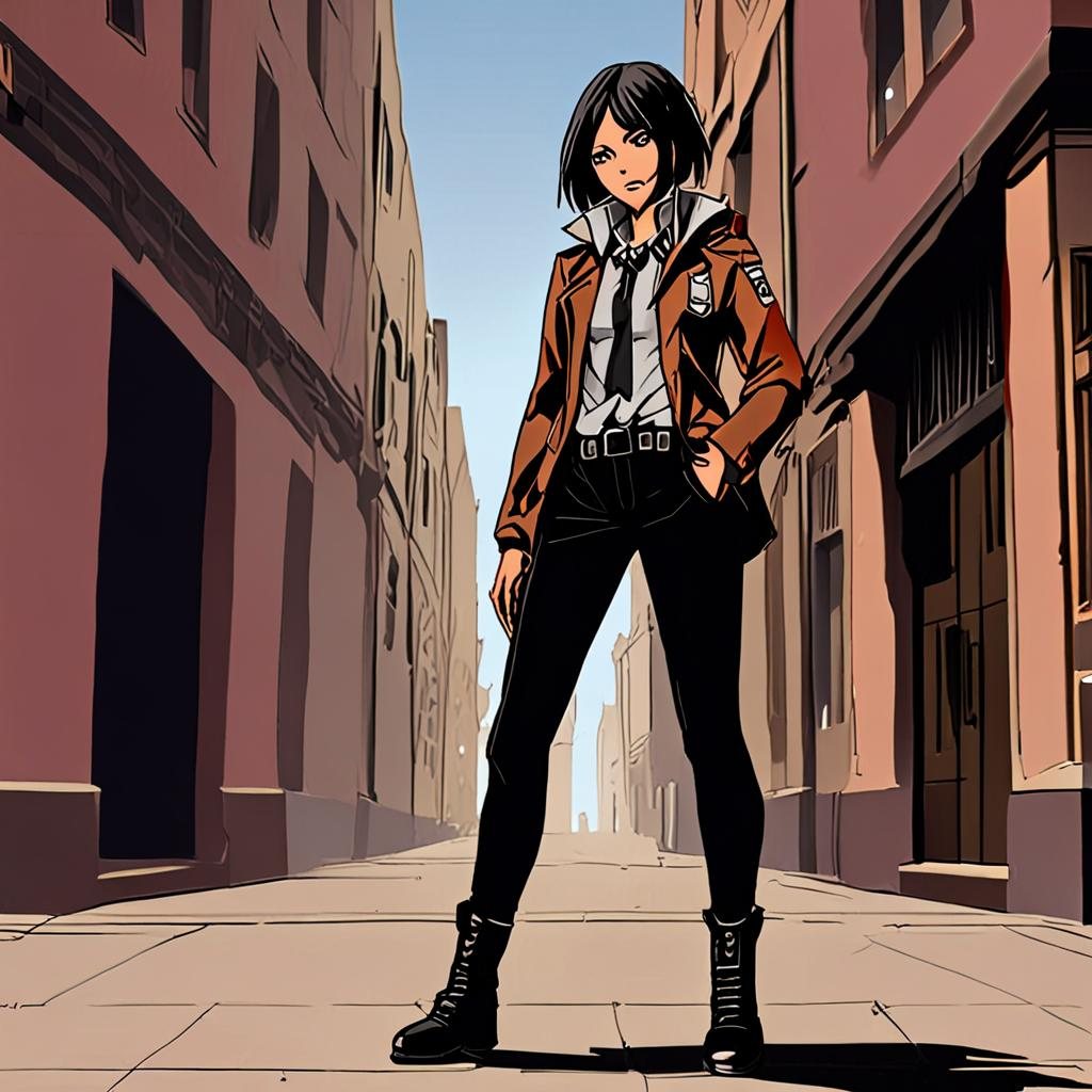 Mikasa_Ackerman_wears_a_black_jumpsuit_and_denim_jacket_1.png