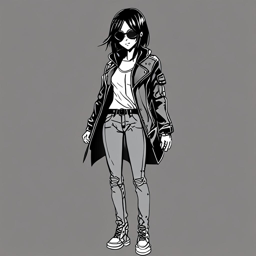 Mikasa_Ackerman_wears_a_black_leather_jacket_graphic_t-shirt_and_distressed_jeans_3_small.png