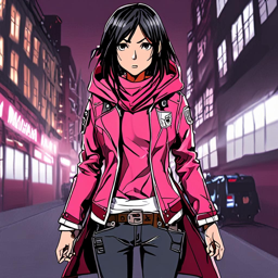 Mikasa_Ackerman_wears_a_black_leather_jacket_pink_hoodie_and_distressed_denim_jeans_1_small.png