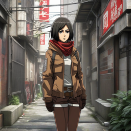 Mikasa_Ackerman_wears_a_black_tee_distressed_jeans_and_Vans_sneakers_2_small.png