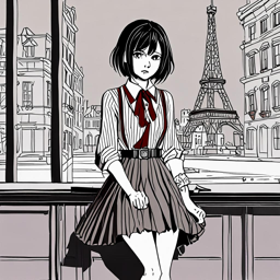 Mikasa_wears_a_black_&_white_striped_top_and_burgundy_skirt_in_Paris_3_small.png