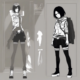 Mikasa_wears_a_black_and_white_graphic_t-shirt_distressed_denim_jeans_and_a_leather_jacket_2_small.png