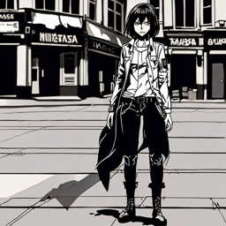 Mikasa_wears_a_black_and_white_graphic_t-shirt_distressed_jeans_and_Vans_sneakers_1_small.png