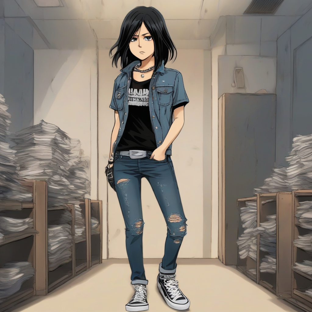 Mikasa_wears_a_black_graphic_t-shirt_jeans_and_sneakers_4.png